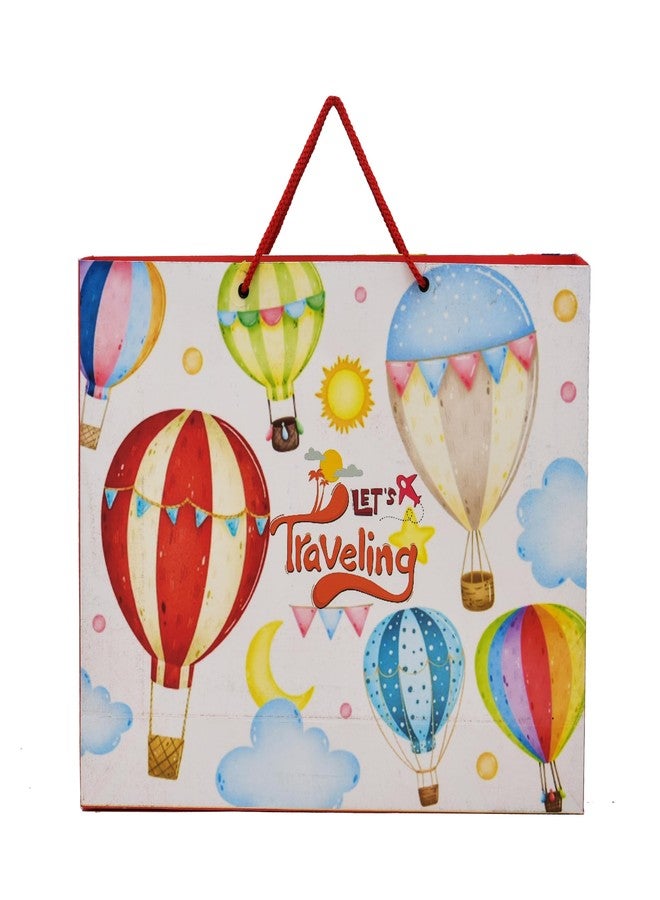 PPJ ® - حقيبة ورقية لحفلة عيد ميلاد سعيد (بطابع كرتوني) (10 قطع)، مقاس 16 بوصة × 12 بوصة × 4 بوصة، هدية تذكارية / عيد ميلاد سعيد / هدايا تذكارية / هدايا / حقائب هدايا / أغطية هدايا (عبوة من 10) - Image 2